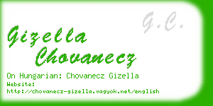 gizella chovanecz business card